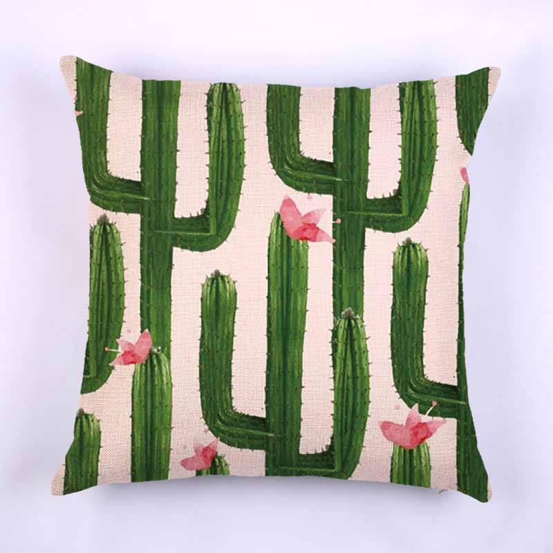 Fresh Plants Linen Pillow Case Waist Cushion Cover Bags Home Car Decor 45x45cm - MRSLM