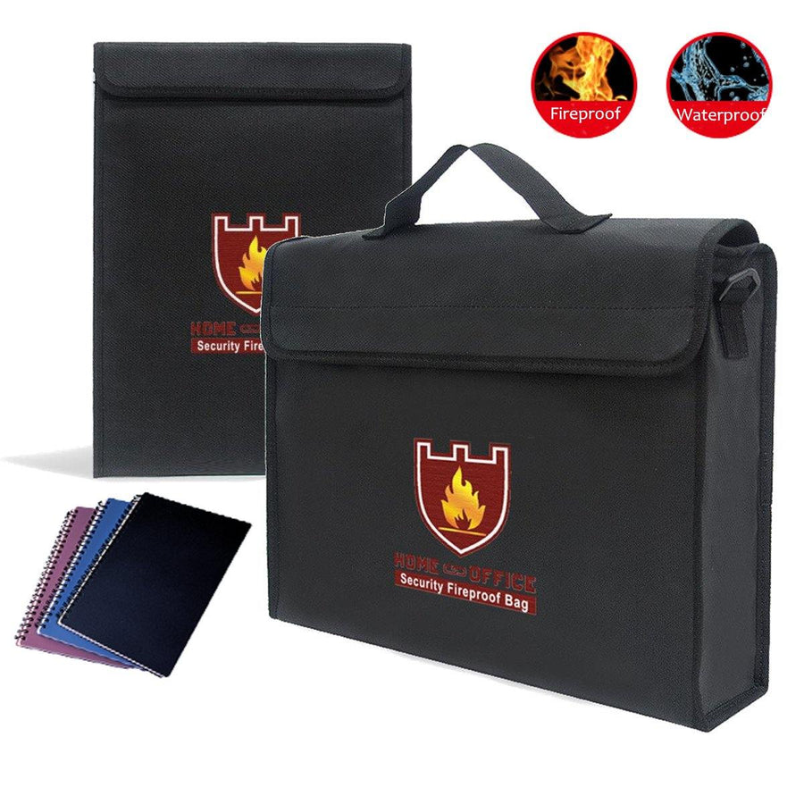 Waterproof Fire Resistant Document Bag Waterproof File Bag Protection Cash Money File Passport Pouch - MRSLM