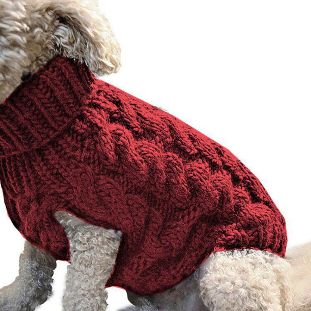 Pet Vest Jacket Pet Knit Sweater Dog Cat Puppy Coat Warm Clothes - MRSLM