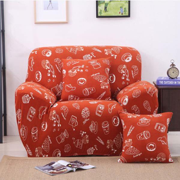 Creative Chair Covers Seater Textile Spandex Strench Flexible Printed Elastic Sofa Couch Cover Furniture Protector With Two Pillow Cases - MRSLM