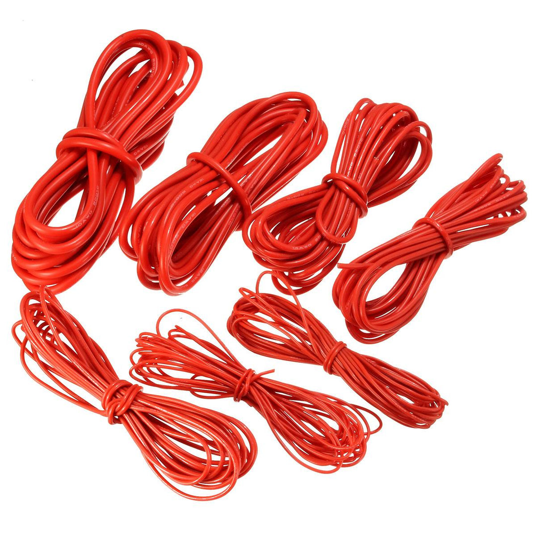 DANIU 5 Meter Red Silicone Wire Cable 10/12/14/16/18/20/22AWG Flexible Cable - MRSLM