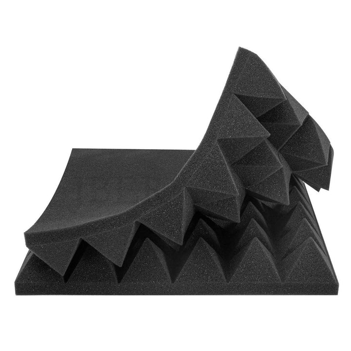 6Pcs Acoustic Foam Studio Soundproofing Foam Wedges Wall Tiles 12 x 12 x 2inch - MRSLM