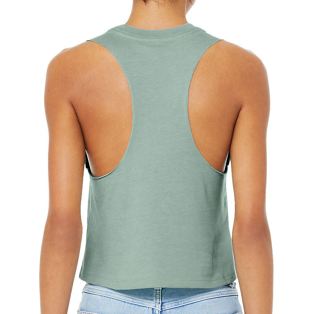 Fall in Love Racerback Cropped Tank - Unique Women's Tank - Geometric Tank Top - MRSLM