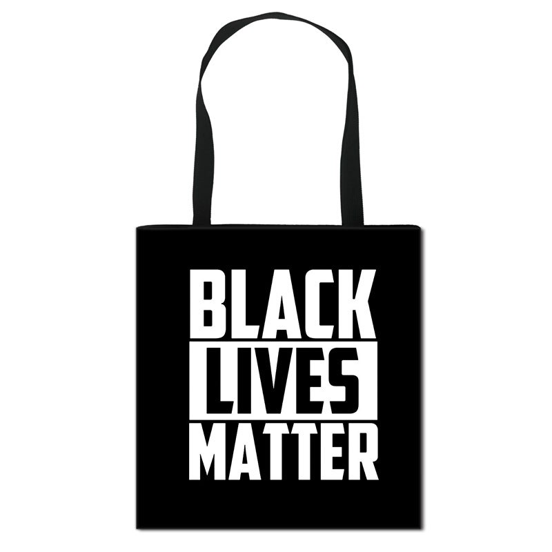 Black Lives Matter Printed Canvas Shoulder Bag