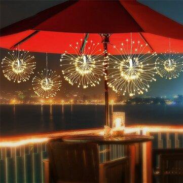 ARILUX® Solar Power 200LED 8 Modes IP65 DIY Firework Starburst Fairy String Christmas Holiday Light - MRSLM