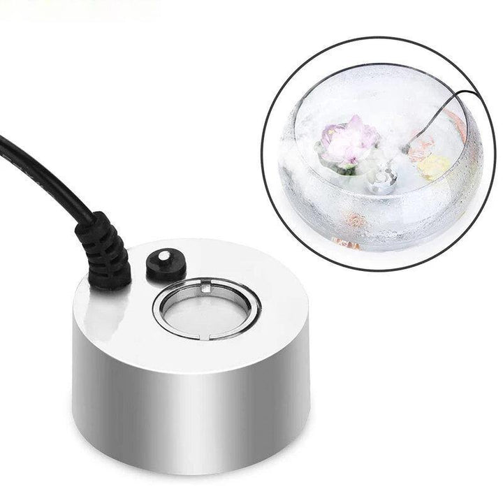 400mL/H Aluminum Ultrasonic Mini Mist Maker Fogger Water Fountain Pond Fog Machine Atomizer Air Humidifier Nebulizer - MRSLM