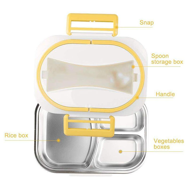 Three-compartment Heated Lunch Box Electric Heating Lunch Box Food Heater for Car Office - MRSLM