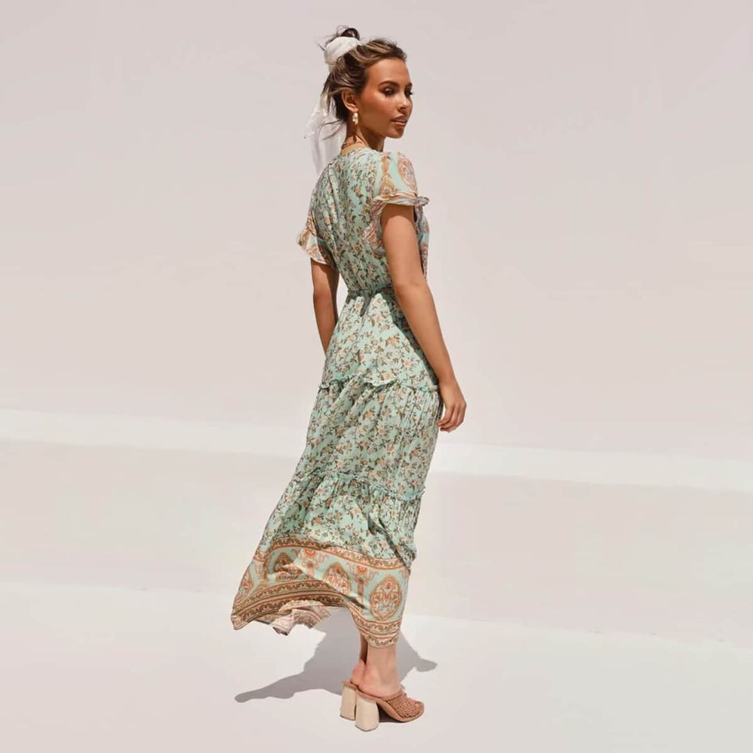 Boho Floral Women's Maxi Dress