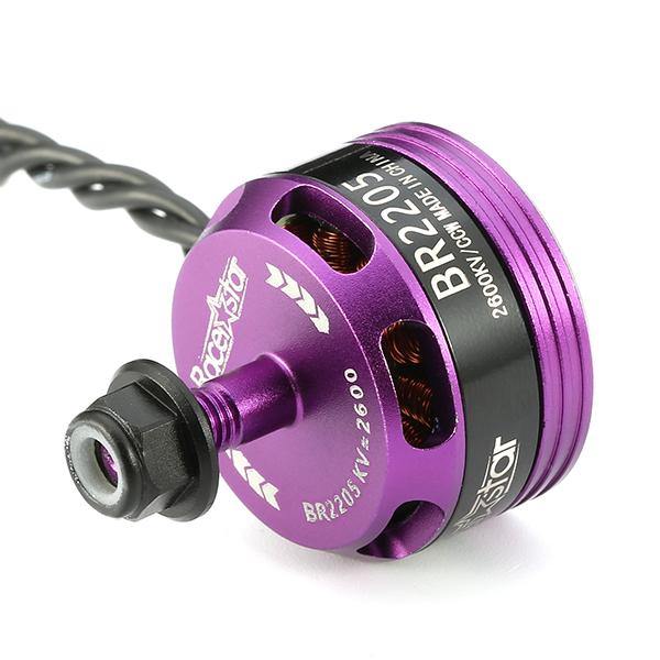 Racerstar Racing Edition 2205 BR2205 2600KV 2-4S Brushless Motor Purple For 220 250 280 RC Drone FPV Racing - MRSLM