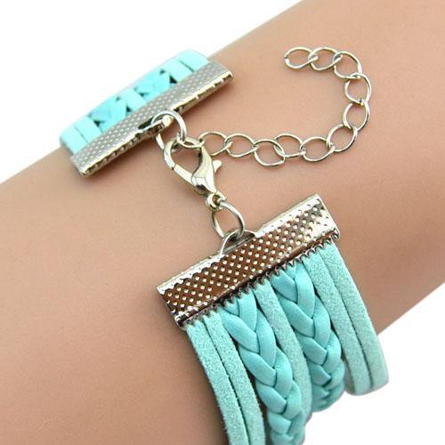 Infinity Love Charm Bracelet Bangle Rhinestone Arabic Numerals Wrist Watch - MRSLM