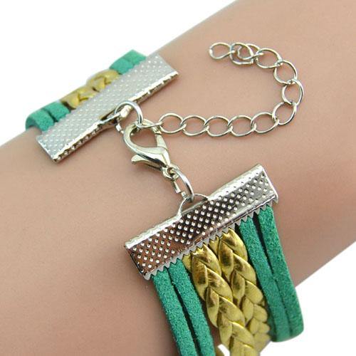 Infinity Love Charm Bracelet Bangle Rhinestone Arabic Numerals Wrist Watch - MRSLM