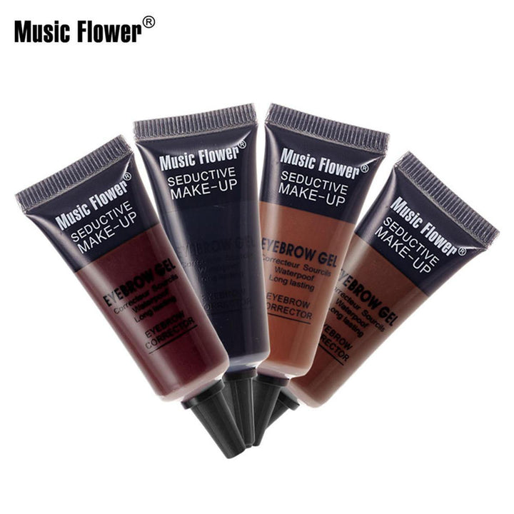 Music Flower 2 Color Eyebrow Gel Eye Brow Enhancers Waterproof Makeup Brush Set - MRSLM