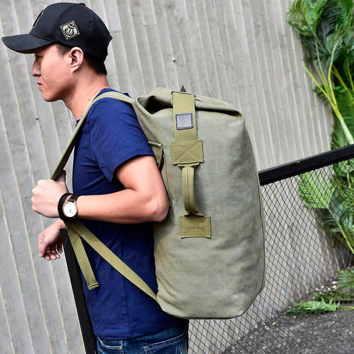 Man's Canvas Travel Backpack