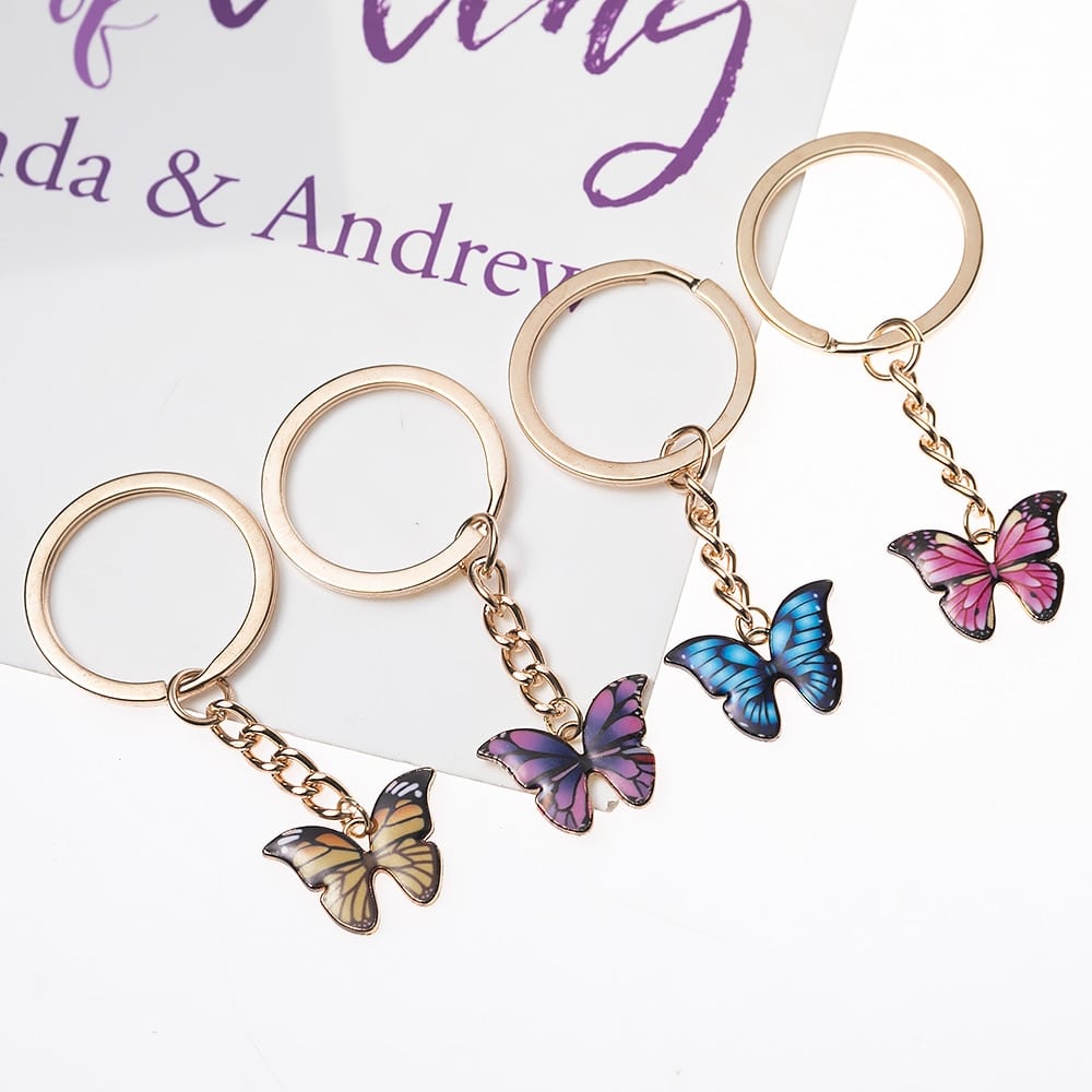 Colorful Double Butterfly Keychain