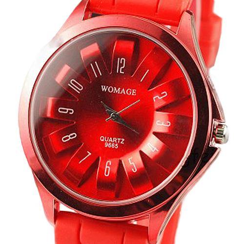 Unisex Fashion Silicone Strap Arabic Numerals Quartz Sports Jelly Wrist Watch - MRSLM