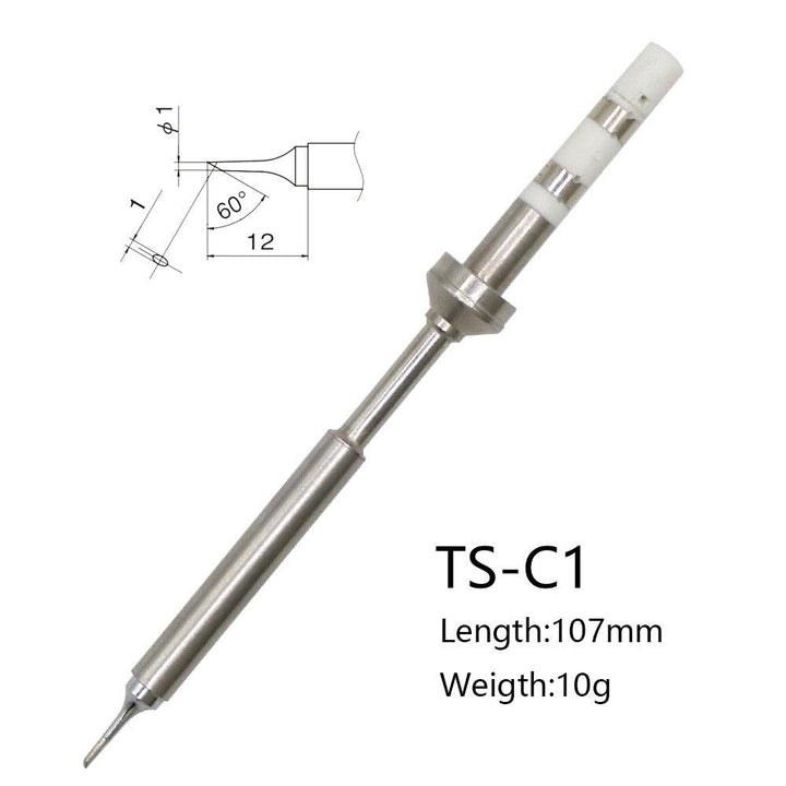 Replacement Black Chrome Tip Soldering Iron Tips for Digital LCD Soldering Iron - MRSLM