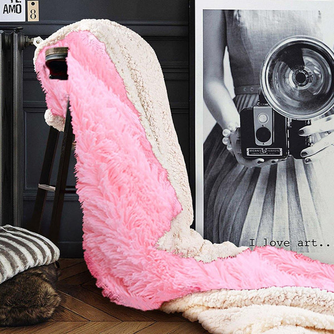 Large Soft Warm Shaggy Double Sized Fluffy Plush Blanket Throw Sofa Blankets Bed Blanket Bedding Accessories - MRSLM