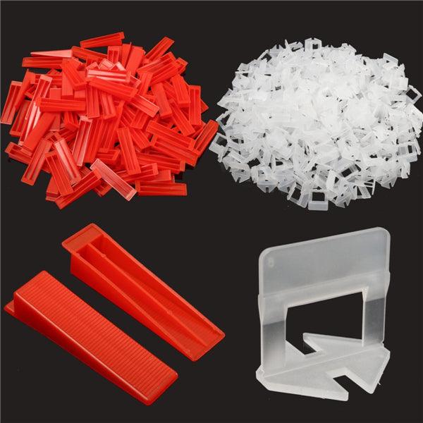 400Pcs Tile Leveling Plastic Spacers Tiling Clips Wedges Tools - MRSLM