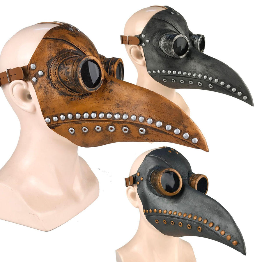 Halloween Cosplay Steampunk Plague Doctor Mask Bird Beak Props Retr Gothic Masks - MRSLM