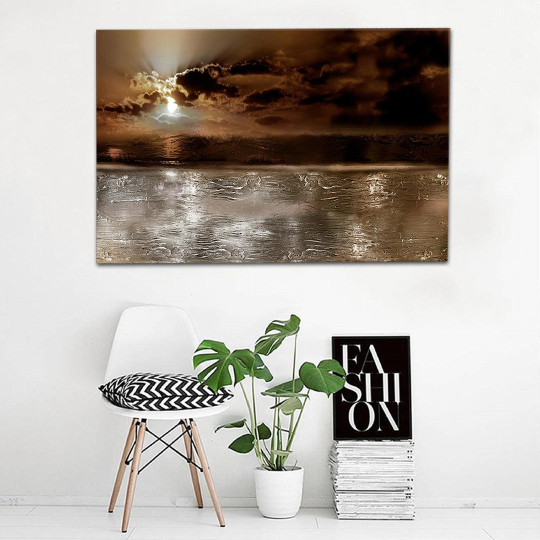 40*120/45*135cm Canvas Unframed Wall Painting Sea Sunset Hanging Pictures Modern Home Wall Decoration Supplies - MRSLM