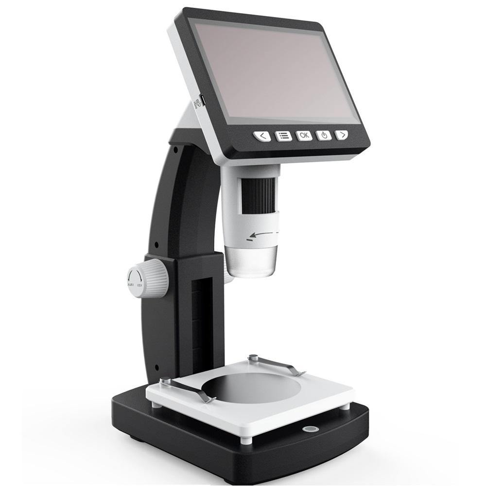 MUSTOOL G710 1000X 4.3 inches HD 1080P Portable Desktop LCD Digital Microscope 2048*1536 Resolution Object Stage Height Adjustable Support 10 Languages 8 Adjustable High Brightness LED - MRSLM