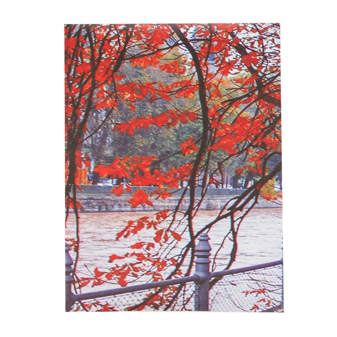 5Pcs Canvas Print Paintings Red Leaves Tree River Wall Decorative Print Art Pictures Frameless Wall Hanging Decorations for Home Office - MRSLM