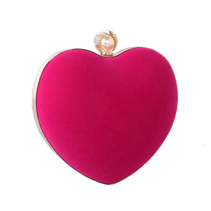 Heart-shaped Dinner Bag With Diamond Pearls - MRSLM