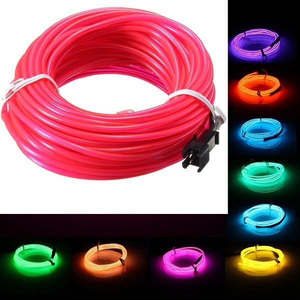 10M EL LED Flexible Soft Tube Wire Neon Glow Car Rope Strip Light Xmas Decor DC12V - MRSLM