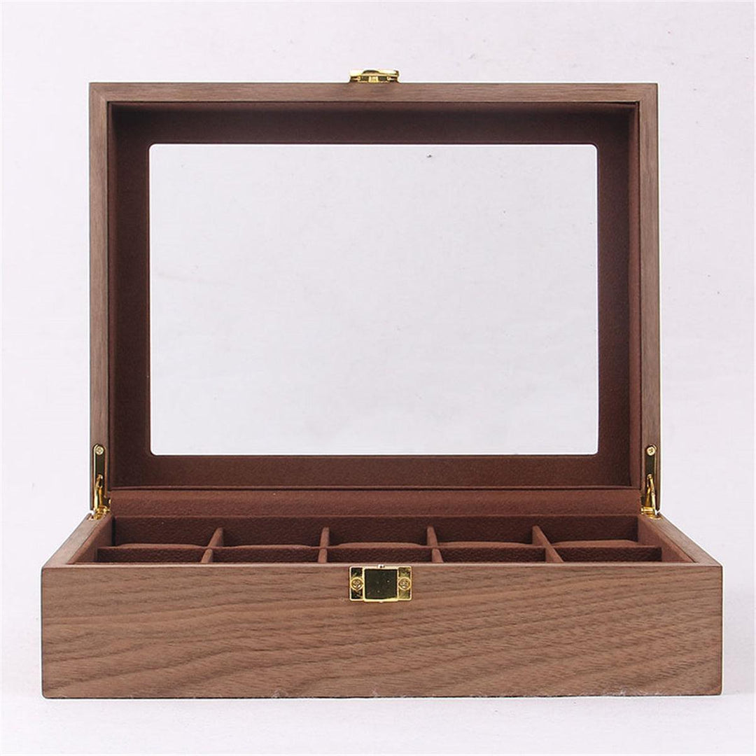 6/10/12 Slots Solid Wooden Watch Box Display Organizer Jewelry Storage Case - MRSLM