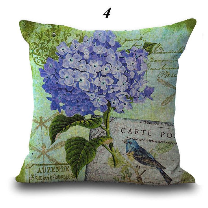 45x45cm Flower Style Cartoon Decorative Sofa Pillow Case Modern Floral Printed Cushion Cover - MRSLM