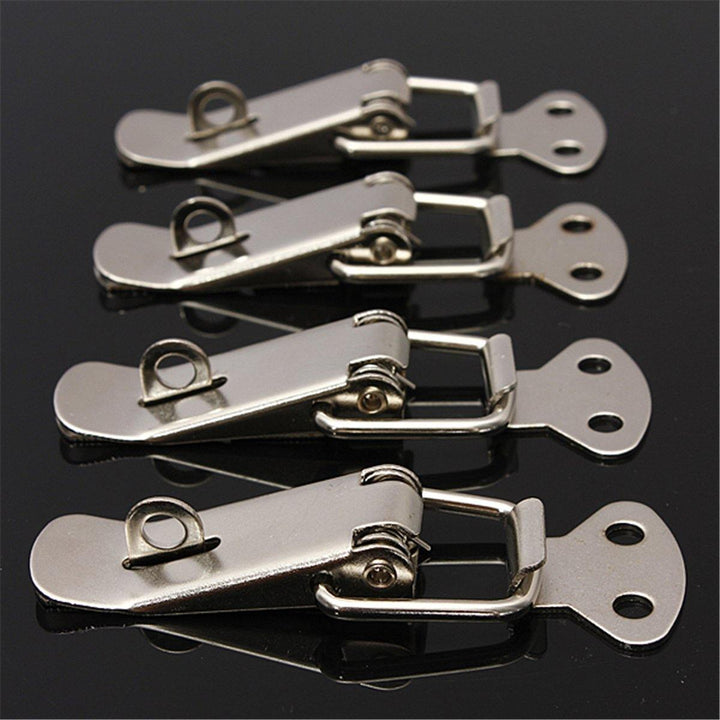 4PCS Case Box Chest Spring Stainless Tone Lock Toggle Latch Catch Clasp - MRSLM