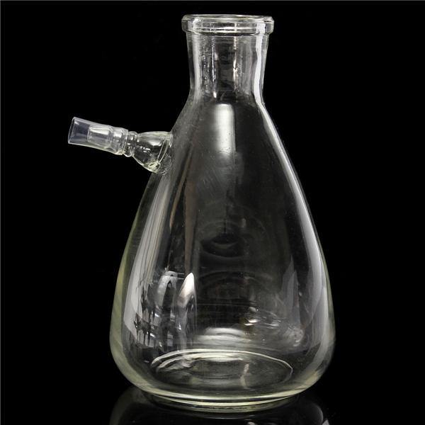 500ml 24/29 Lab Glass Filtering Flask Bottle 10mm Hose Vacuum Adapter - MRSLM