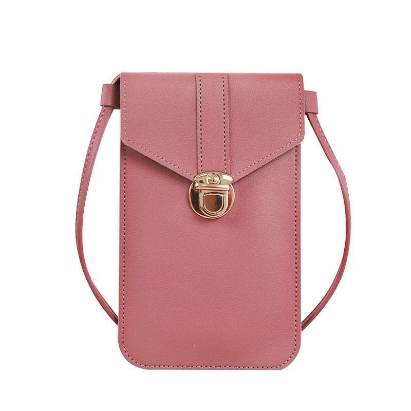 Women's Fashion Lock Touch Screen Mobile Phone Wallet Female Student Buckle Small Wallet Coin Purse Porte Monnaie Femme Mini Bag - MRSLM