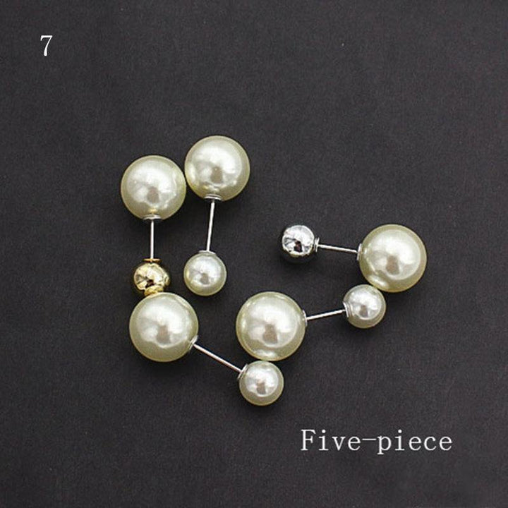 10pcs Button Brooch Set Imitation Pearl Rhinestones Pin Coat Clothes Accessories Gift Prevent Exposure Brooches for Women - MRSLM