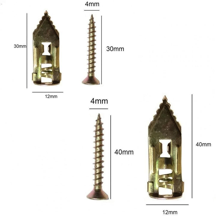 10Pcs Self Tapping Screws Expansion Design Sturdy Metal Easy Operation Reusable Self-drilling Anchors Kit for Home - MRSLM