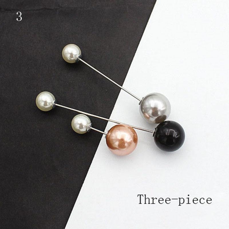 10pcs Button Brooch Set Imitation Pearl Rhinestones Pin Coat Clothes Accessories Gift Prevent Exposure Brooches for Women - MRSLM