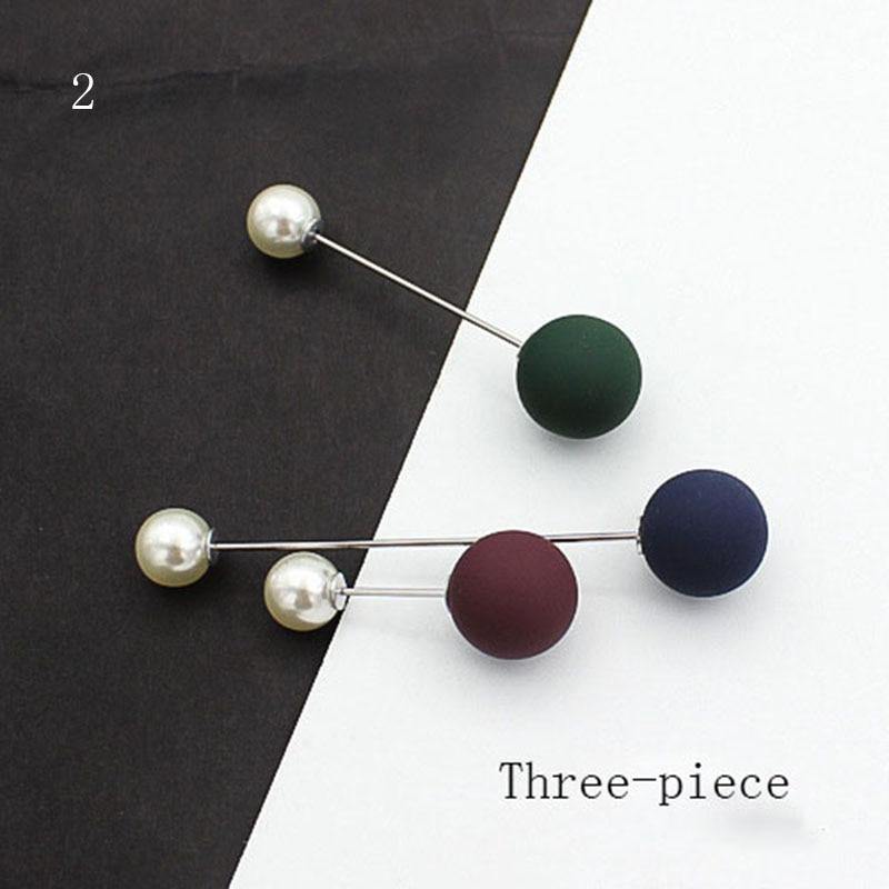 10pcs Button Brooch Set Imitation Pearl Rhinestones Pin Coat Clothes Accessories Gift Prevent Exposure Brooches for Women - MRSLM