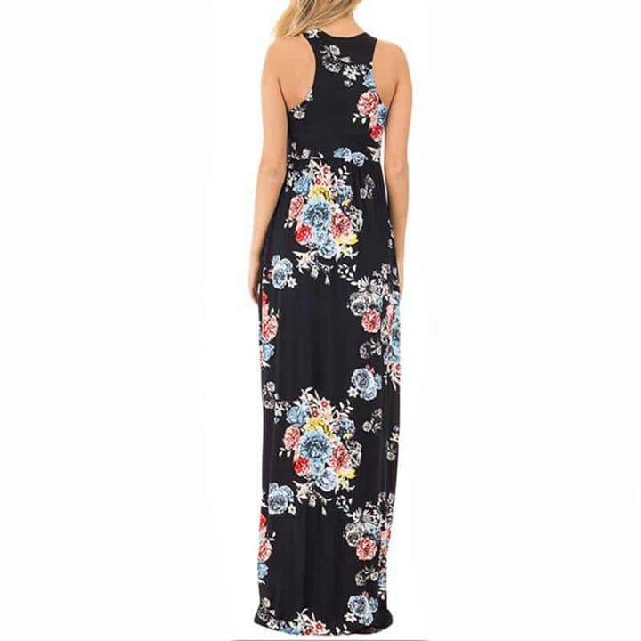 Romantic Bohemian Summer Long Floral Women’s Dress