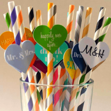 25 PCS Colorful Paper Biodegradable Drinking Straw - MRSLM