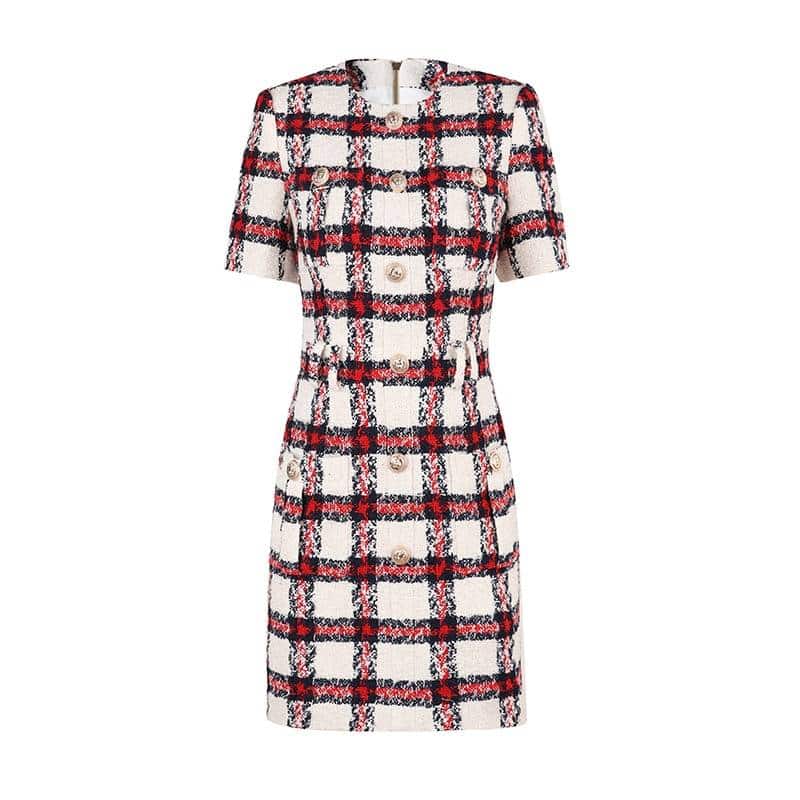 Women's Stylish Plaid Dress