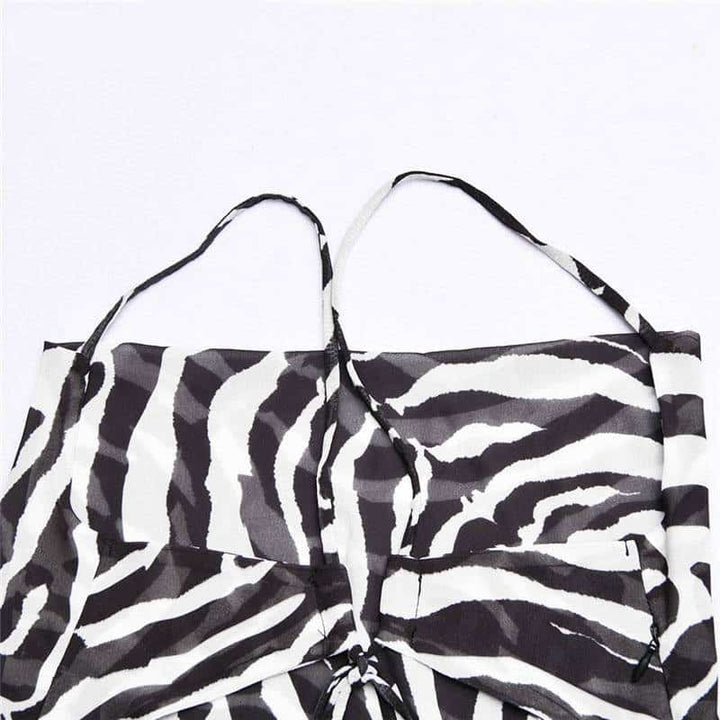 Zebra Print Dress with Spaghetti Straps