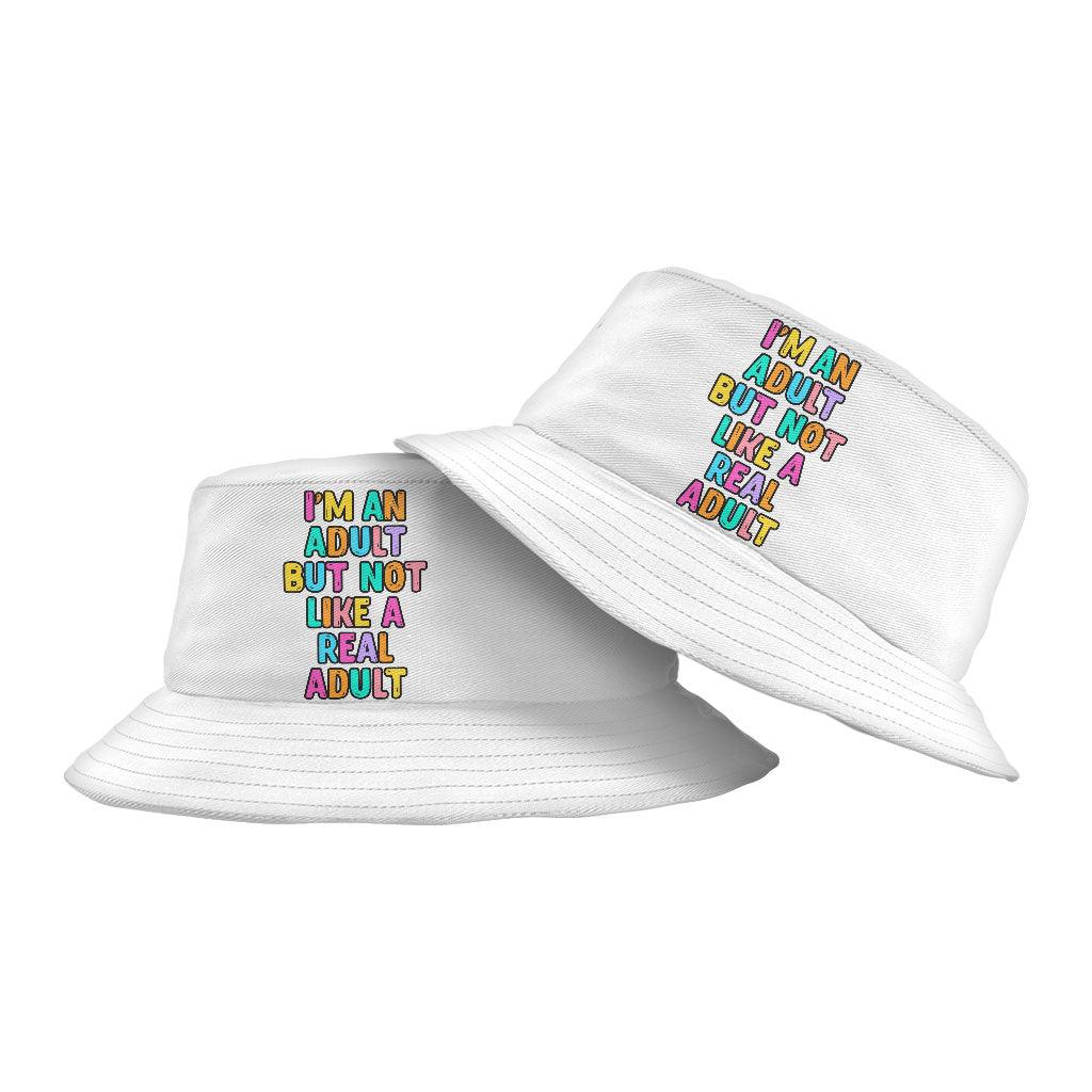 I'm an Adult Bucket Hat - Colorful Hat - Printed Bucket Hat - MRSLM