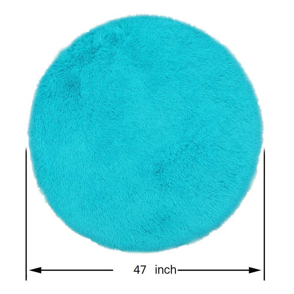 Round Fluffy Rugs Anti-Skid Shaggy Area Floor Yoga Mats - MRSLM