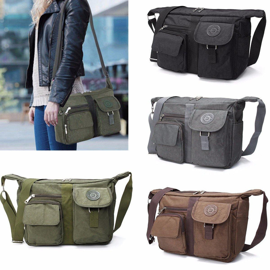 Men Women Casual Nylon Shoulder Handbag Travel Messenger Crossbody Tote - MRSLM