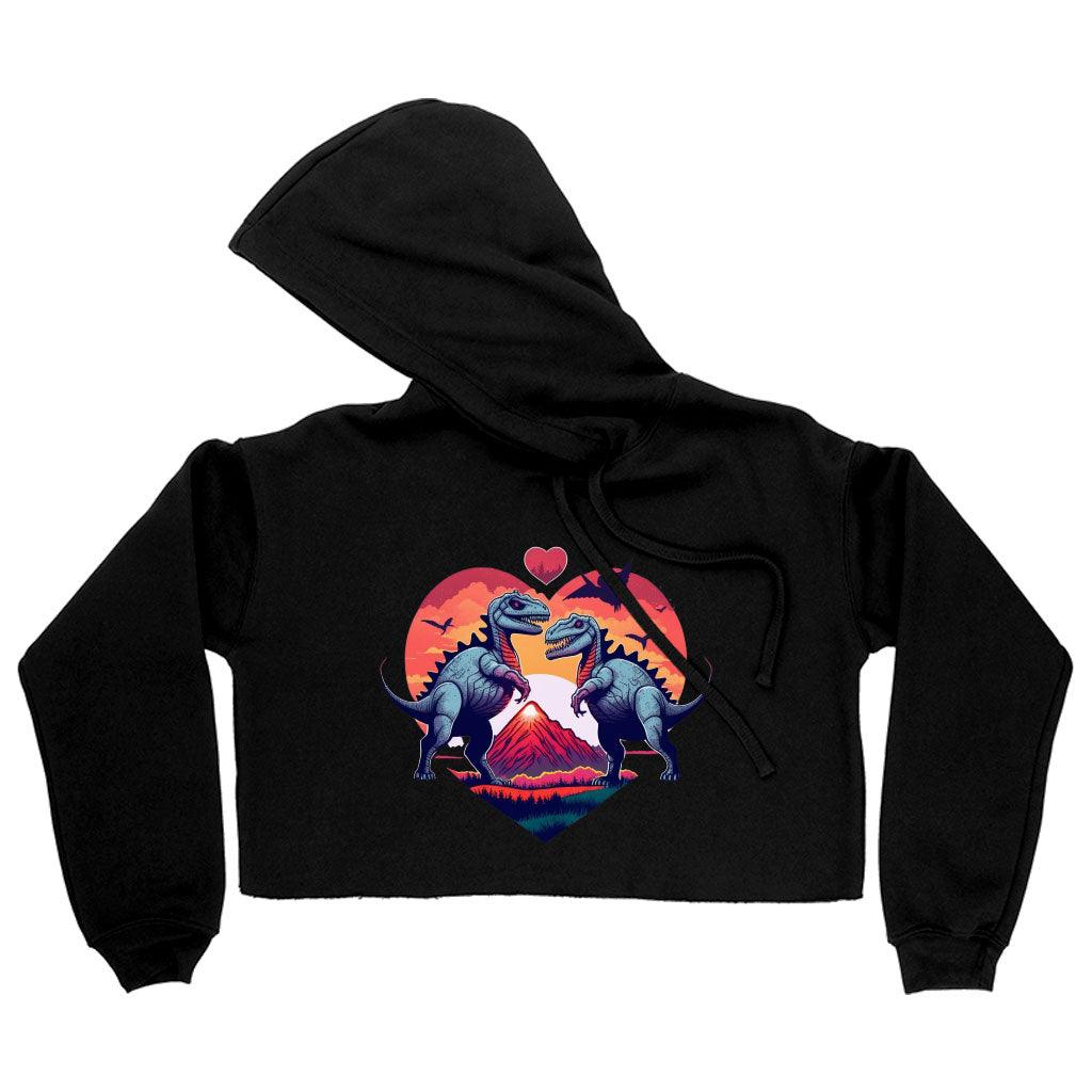 Fantastic Women's Cropped Hoodie - Animal Cartoon Cropped Hoodie - Colorful Hooded Sweatshirt - MRSLM