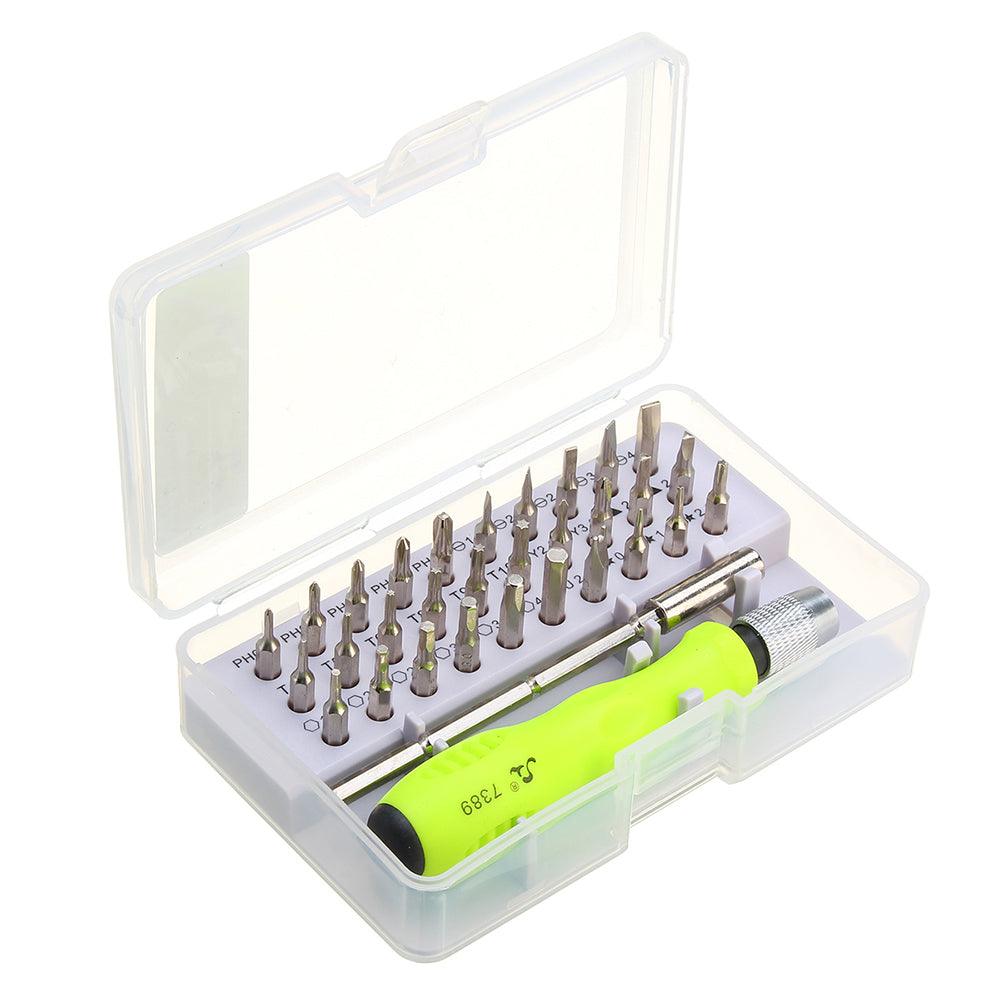 32 in 1 Precision Screwdriver Set Magnetic Screwdriver Set Phone Mobile iPad Camera Maintenance Tool Phillips Slotted Torx Hex Triangle Screwdriver - MRSLM