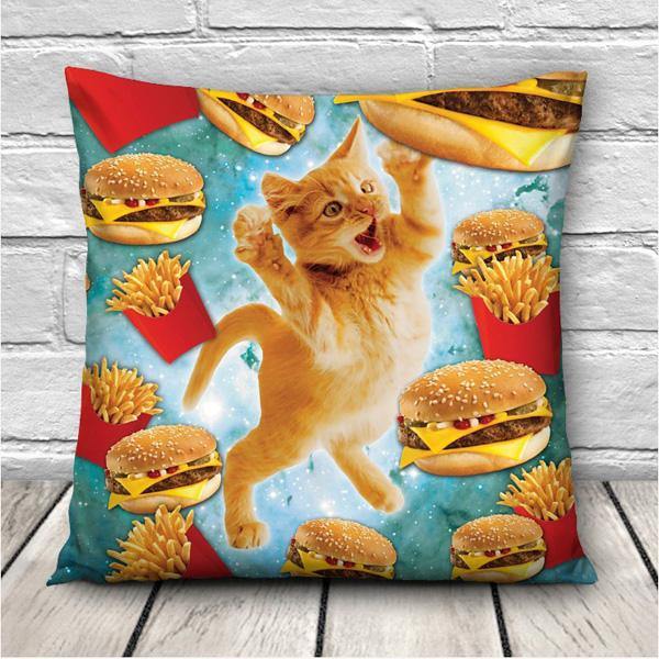 3D Cute Expressions Cats Throw Pillow Cases Sofa Office Car Cushion Cover Gift - MRSLM