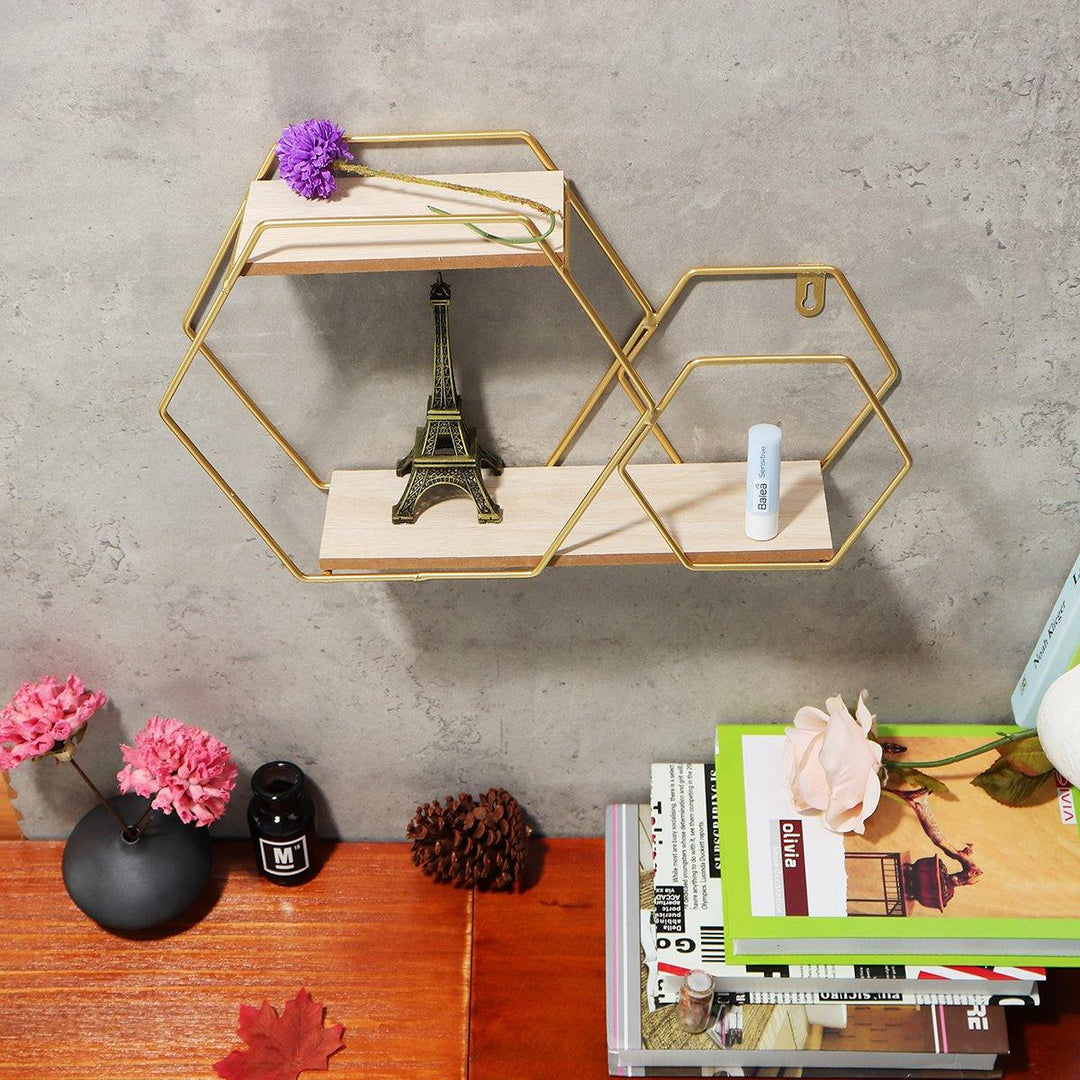 Modern Iron Stand Mount Wall Hang Shelf Receiving Frame Holder Home Decorations - MRSLM