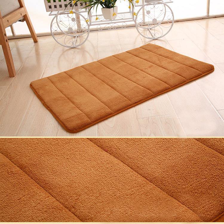 Honana WX-336 New Thickened Coral Velvet Memory Foam Slow Rising Rug Bathroom Mat Soft Non-slip Plush Floor Carpet - MRSLM