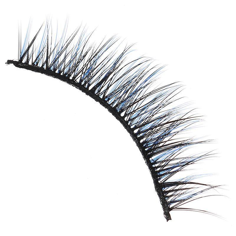 3D False Eyelashes Set Blue False lashes Makeup Natural Eyelashes Extension for Party - MRSLM